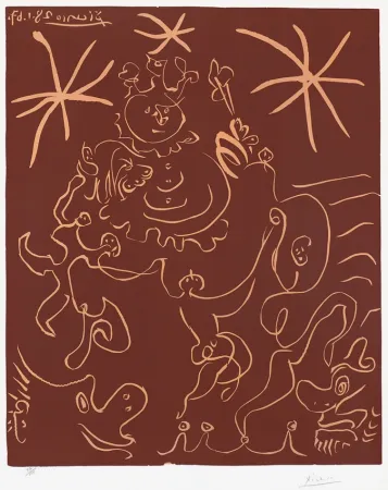 Линогравюра Picasso - Carnaval (Carnival), 1967