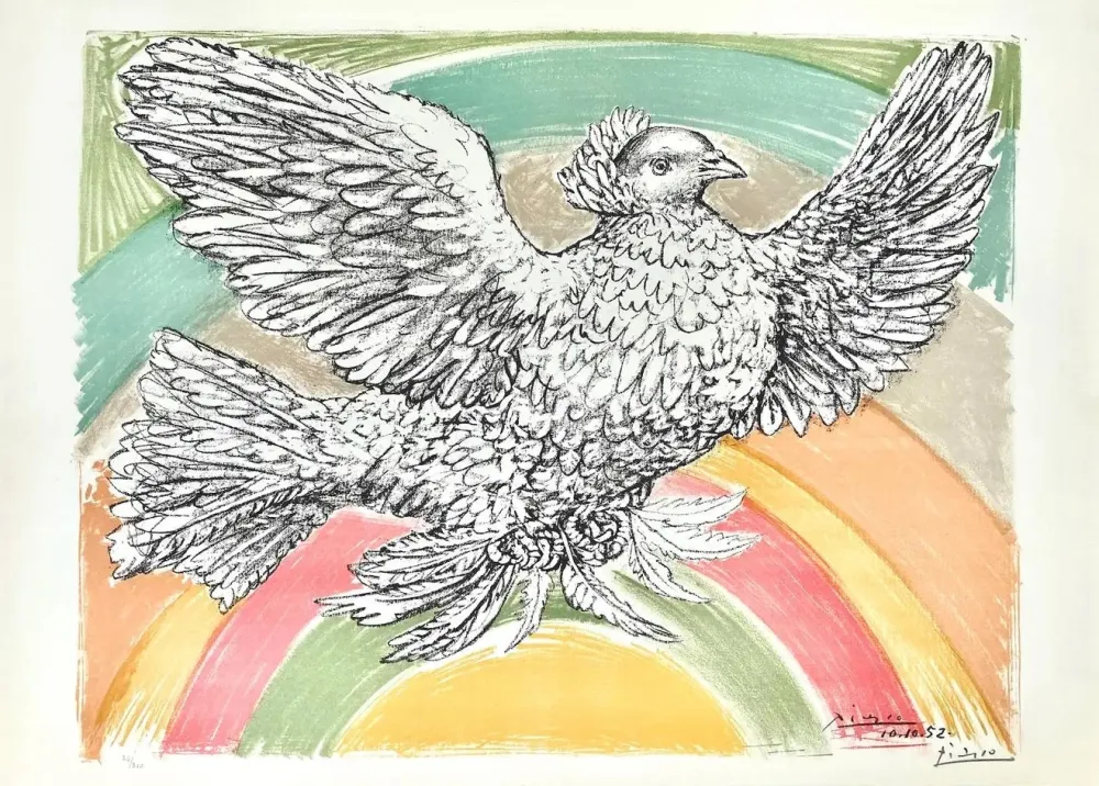 Литография Picasso - Colombe volant