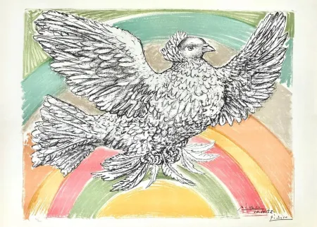 Литография Picasso - Colombe volant