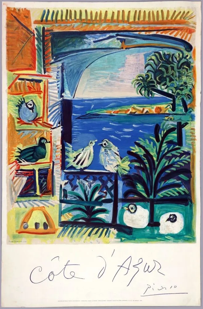 Литография Picasso - CÔTE D'AZUR (1961)
