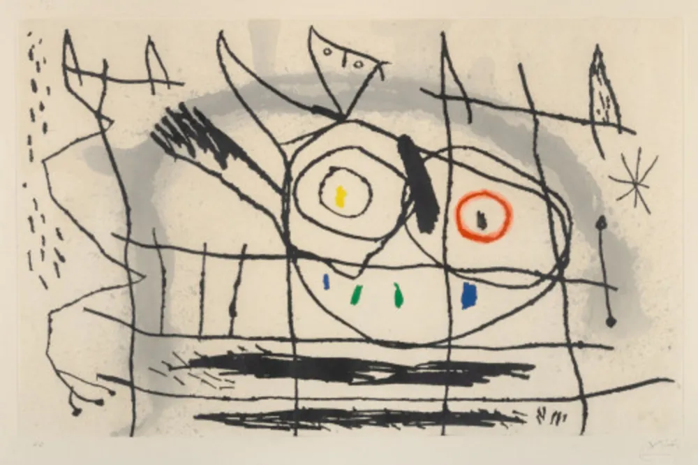 Офорт И Аквитанта Picasso - Couple d'Oiseaux II