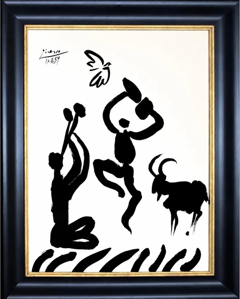 Литография Picasso - Danseur et musicien