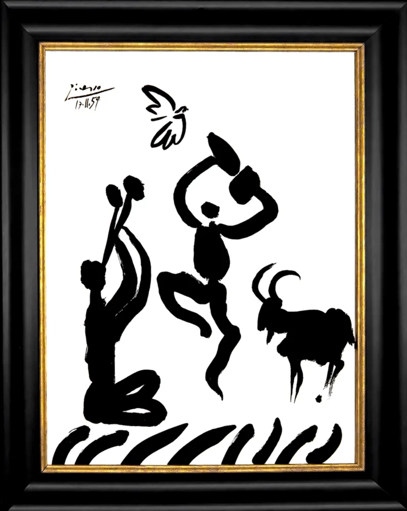 Литография Picasso - Danseur et musicien