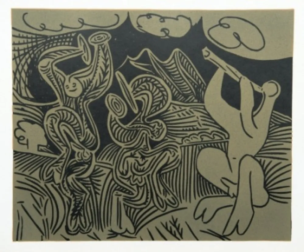 Гравюра Picasso - Danseurs et Musicien
