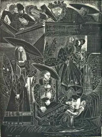 Литография Picasso - David Et Bethsabée,