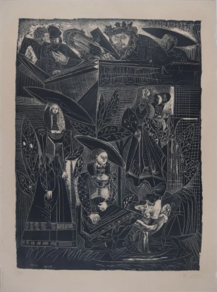 Литография Picasso - DAVID ET BETHSABÉE