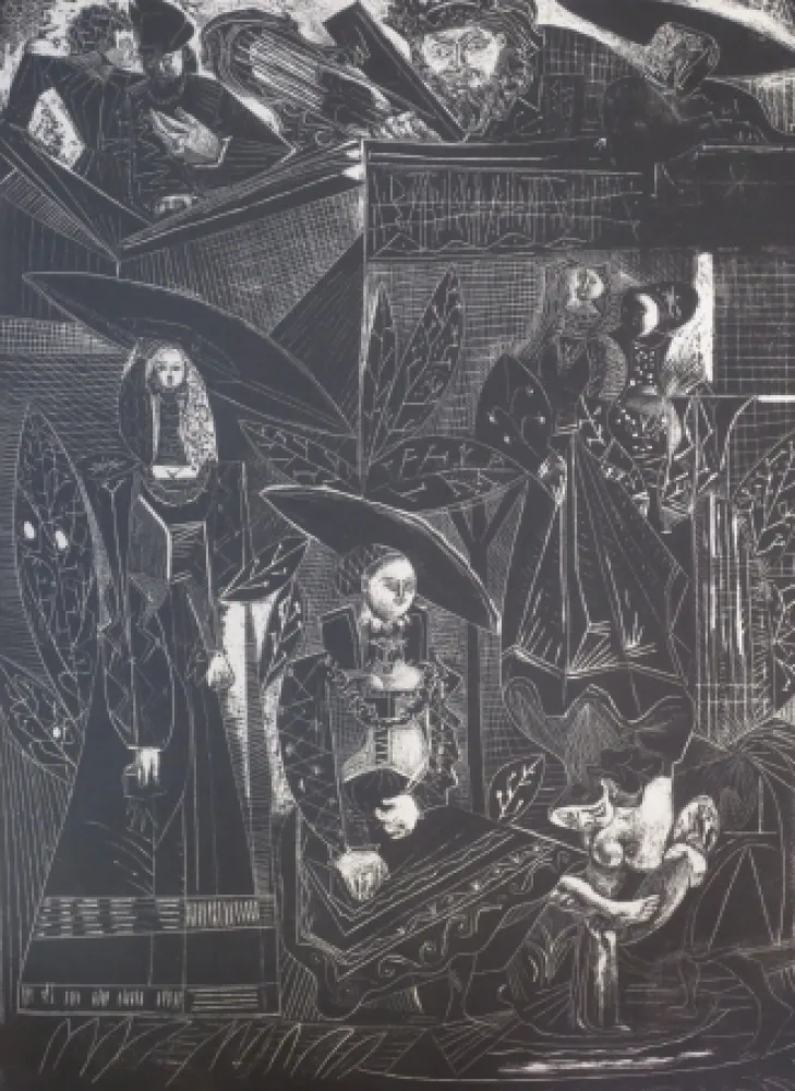 Литография Picasso - David et Bethsabée