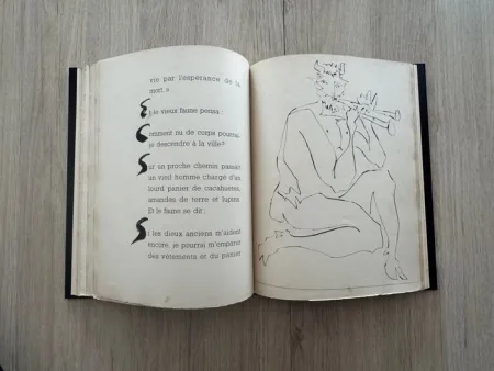 Иллюстрированная Книга Picasso - Deux Contes. Le Centaure Picador. Le crepuscule d'un Faune. Gravures de Pablo Picasso.