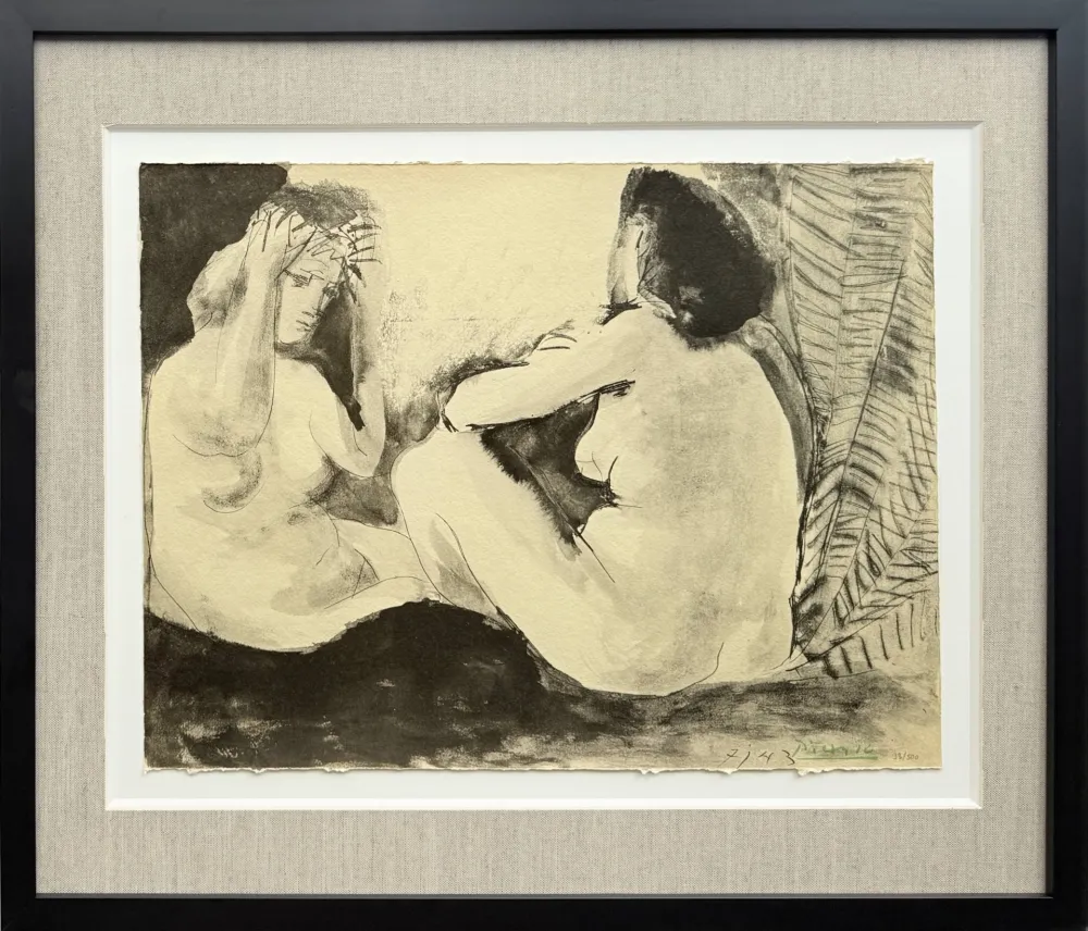Литография Picasso - Deux femmes nues