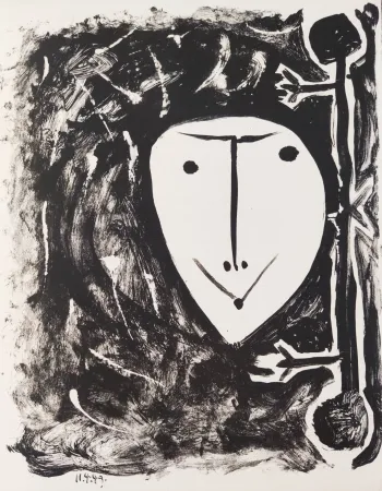 Литография Picasso - Élégie d'Ihpetonga, Masks of Ashes, Planche II