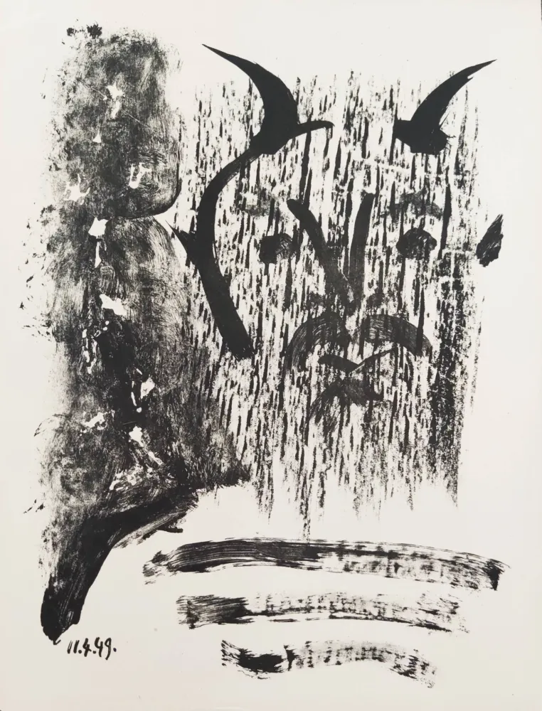 Литография Picasso - Élégie d'Ihpetonga, Masks of Ashes, Planche III