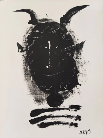 Литография Picasso - Élégie d'Ihpetonga, Masks of Ashes, Planche IV