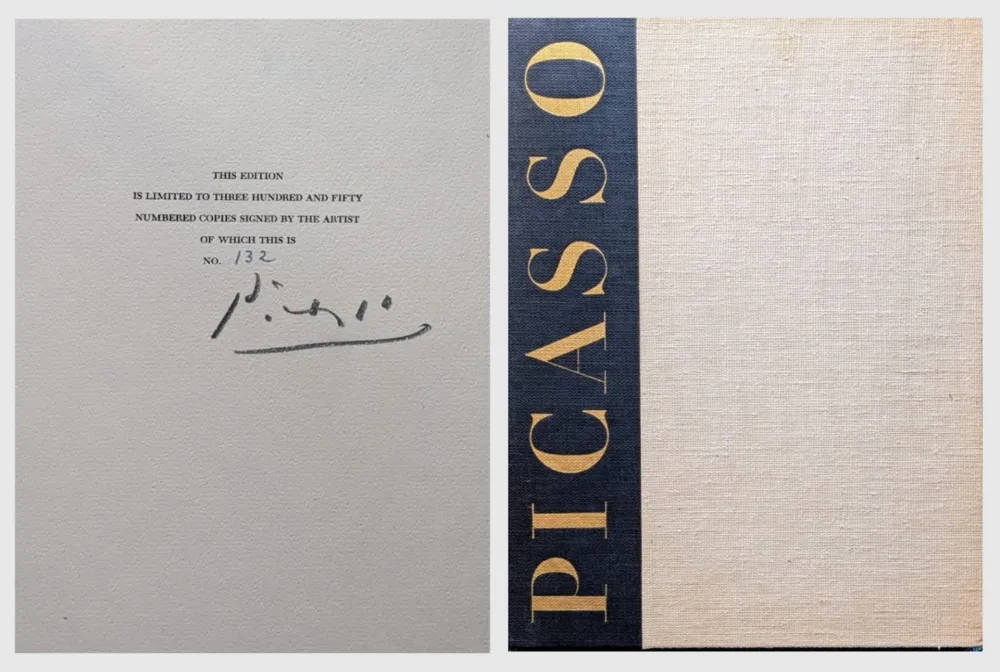 Нет Никаких Технических Picasso -  Exceptional Rare Artbook Hand-Signed by Picasso artbook  Picasso: The Recent Years, 1946