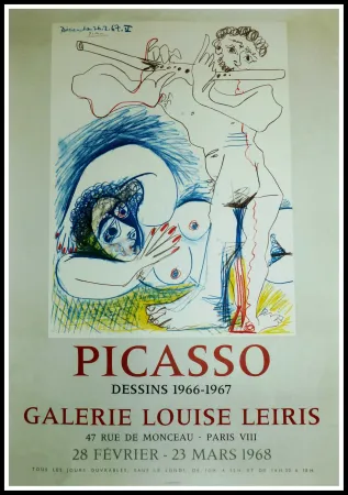 Афиша Picasso - EXPO 1968 GALERIE LOUISE LEIRIS