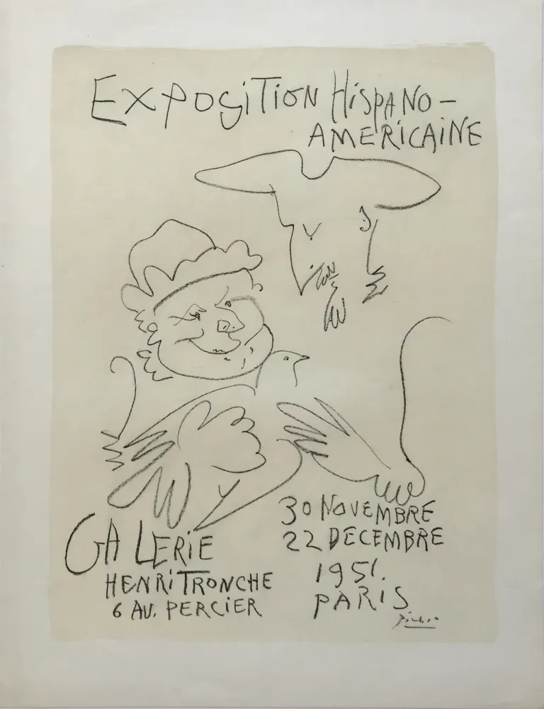 Литография Picasso - Exposition Hispano-Americaine