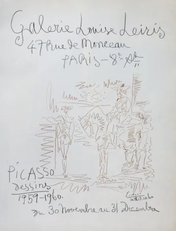 Литография Picasso - Exposition louise leiris 1960