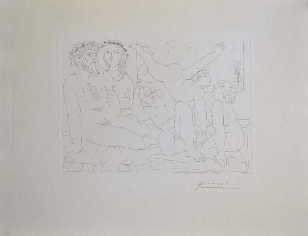 Гравюра Picasso - Famille de Saltimbanques (B163 Vollard)