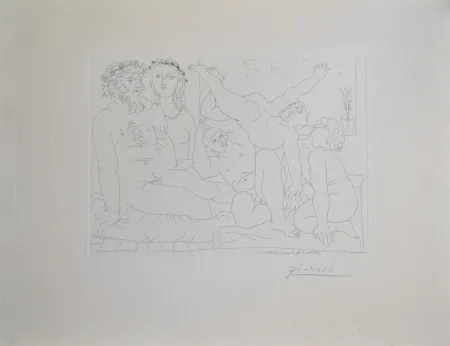 Гравюра Picasso - Famille de Saltimbanques (B163 Vollard)