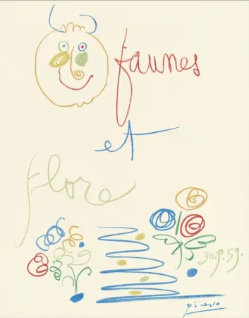 Литография Picasso - Faunes et Flore 1960
