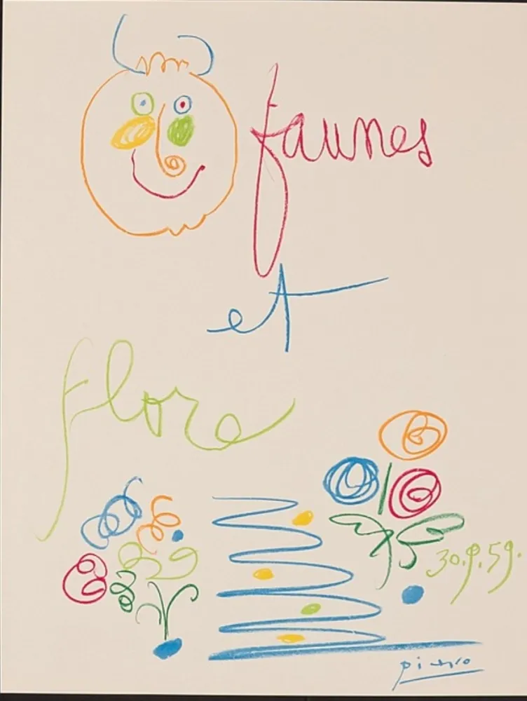Трафарет Picasso - Faunes et Flore  d'Antibes Frontpiece 1960