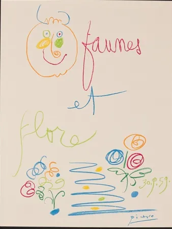 Трафарет Picasso - Faunes et Flore  d'Antibes Frontpiece 1960