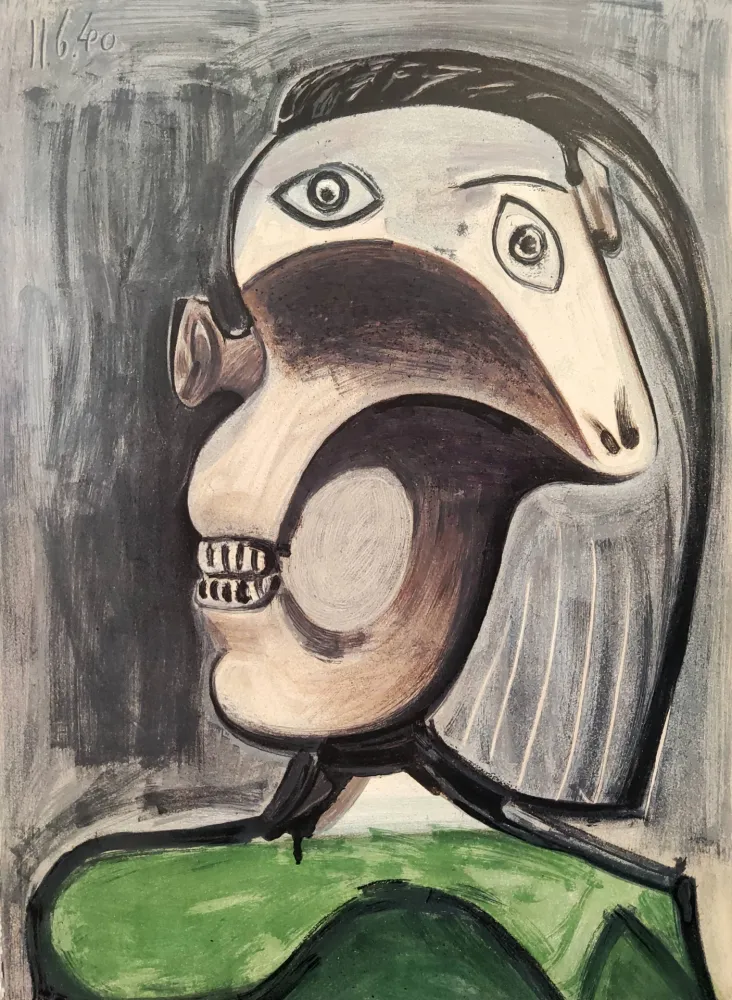 Литография Picasso - Femme La Guerre II
