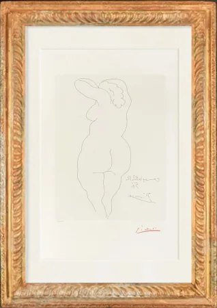 Гравюра Сухой Иглой Picasso - Femme nue de dos