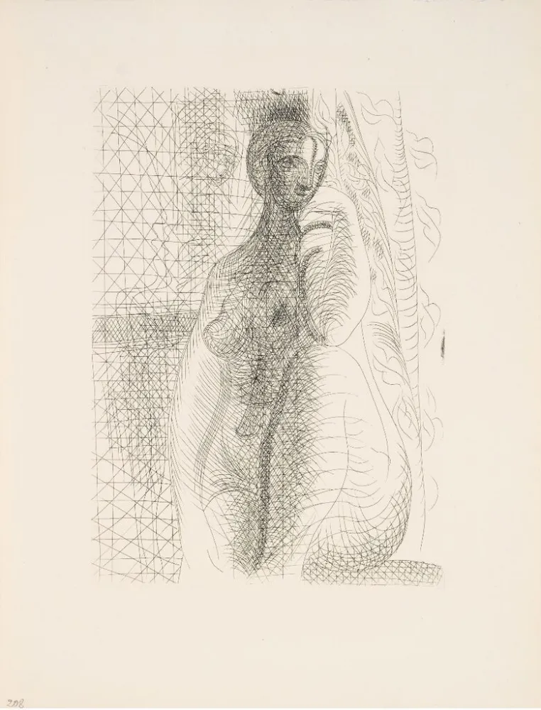 Гравюра Picasso - Femme nue, la jambe pliée (Suite Vollard 8)