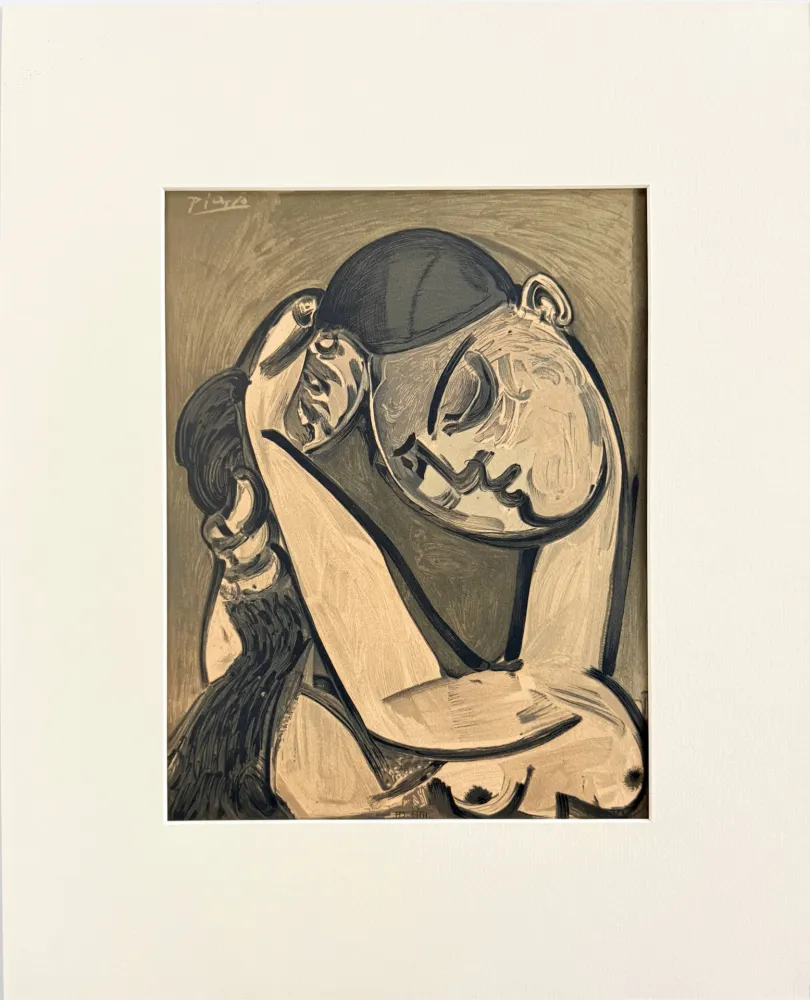Литография Picasso - Femme se coiffant