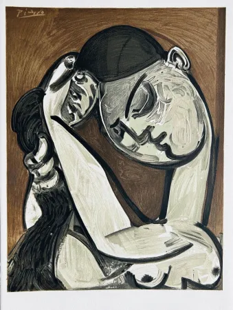 Литография Picasso - Femme se coiffant