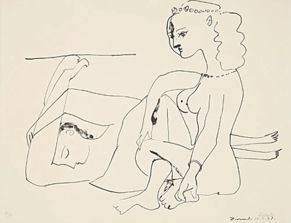 Литография Picasso - Femmes sur la plage