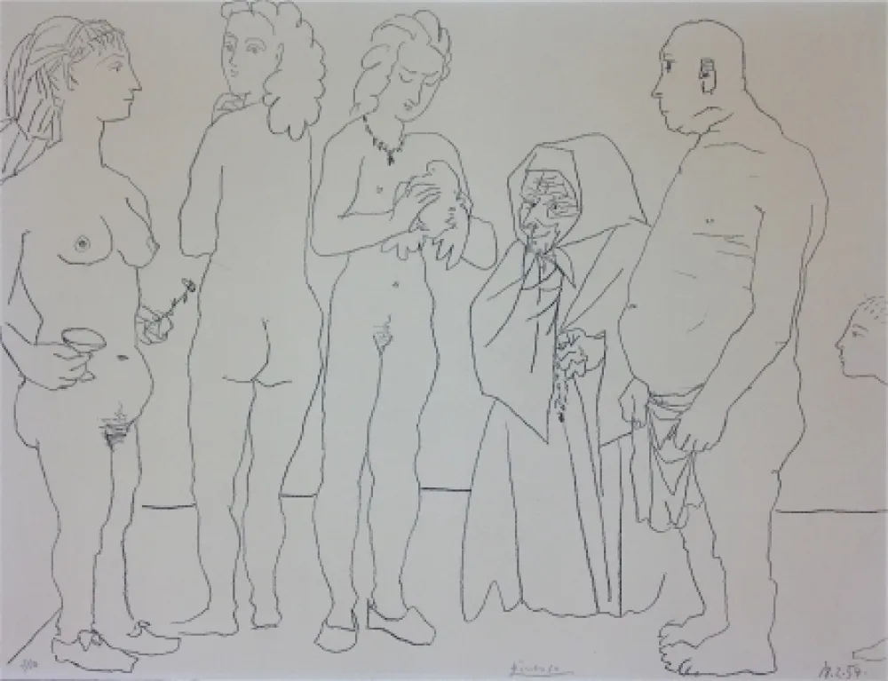 Литография Picasso - Figures And Dove