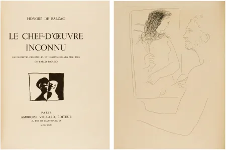 Иллюстрированная Книга Picasso - H. de Balzac. LE CHEF-D'ŒUVRE INCONNU. Eaux-fortes de Pablo Picasso (ex. sur Japon signé avec suite, reliure de Paul Bonet)