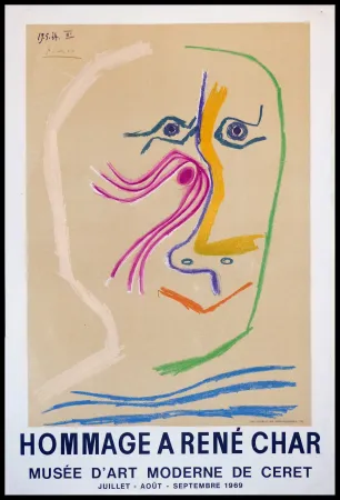 Литография Picasso - HOMMAGE A RENE CHAR MUSEE CERET