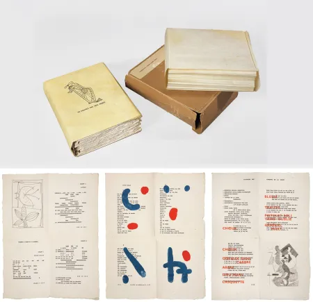 Иллюстрированная Книга Picasso - Iliazd : POÉSIE DE MOTS INCONNUS.  Arp, Dominguez, Matisse, Picasso, Braque, F. Léger, Wols, Chagall, Giacometti, Miró, etc. (1949)