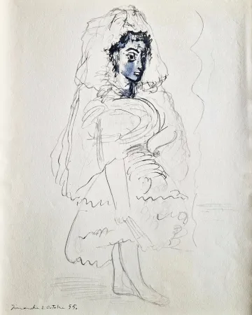 Трафарет Picasso - Jacqueline en espagnole