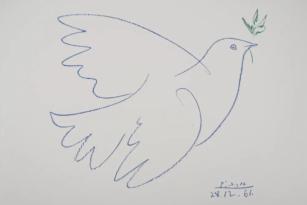 Литография Picasso - La colombe bleue