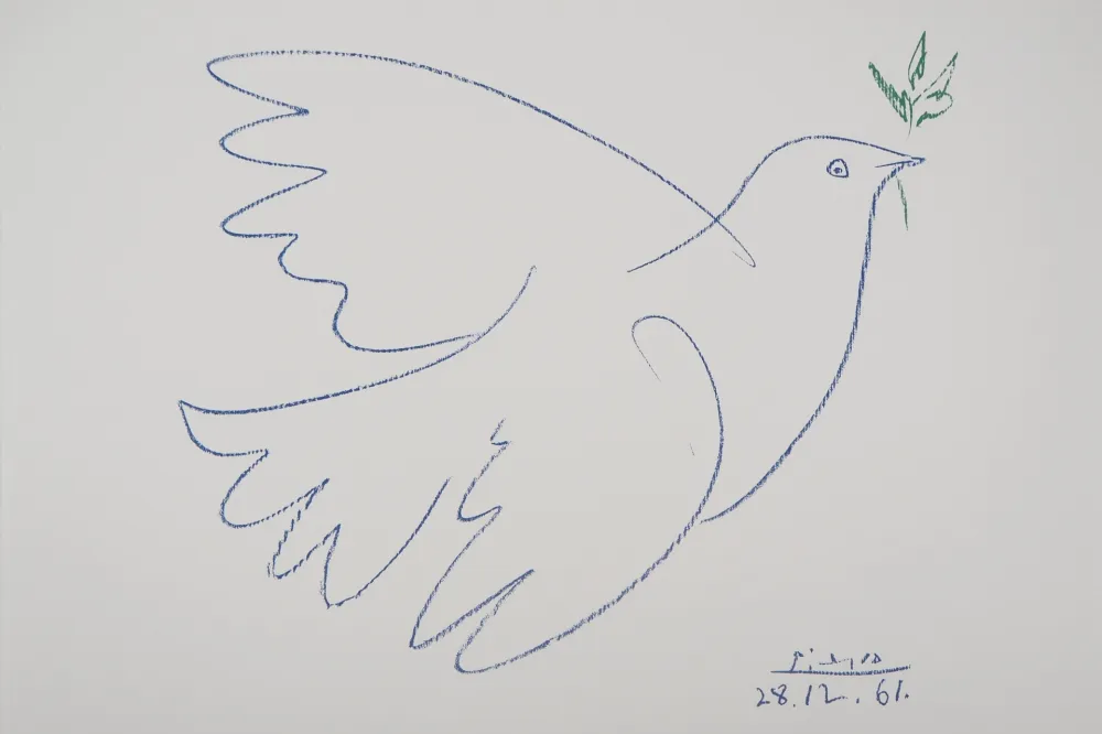 Литография Picasso - La colombe bleue