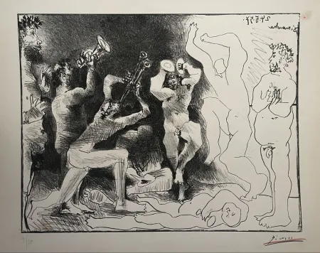 Литография Picasso - La danse des faunes 1957