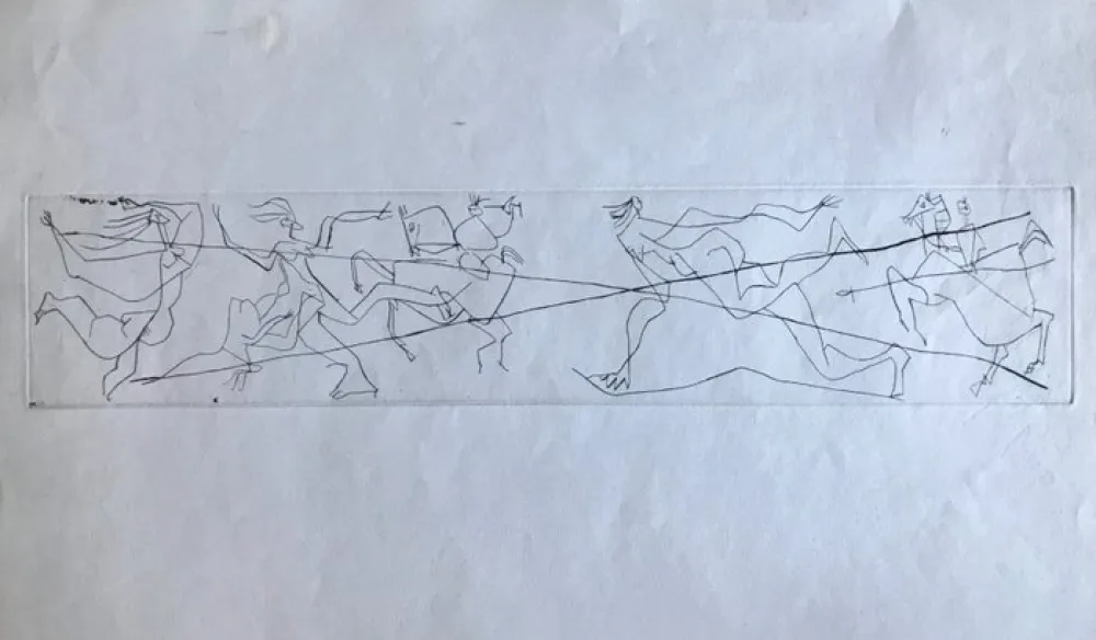 Гравюра Сухой Иглой Picasso - La maigre