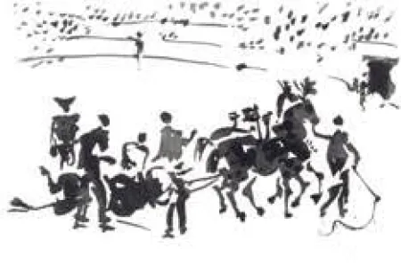 Акватинта Picasso - La Tauromaquia portfolio