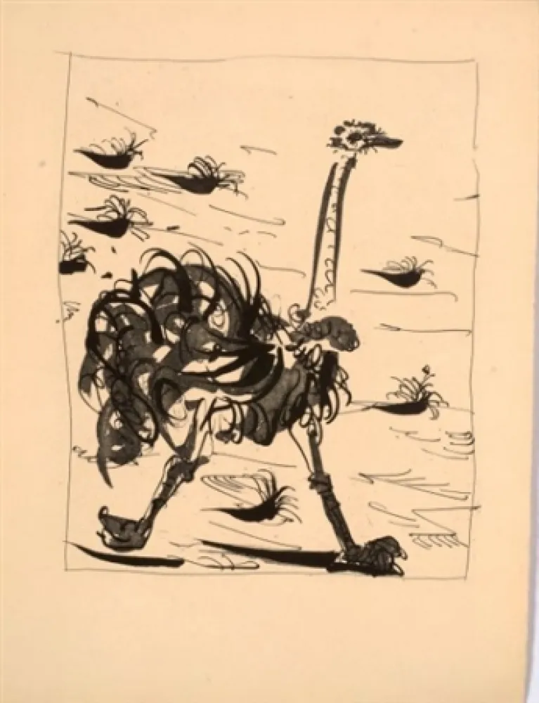 Акватинта Picasso - L'autruche