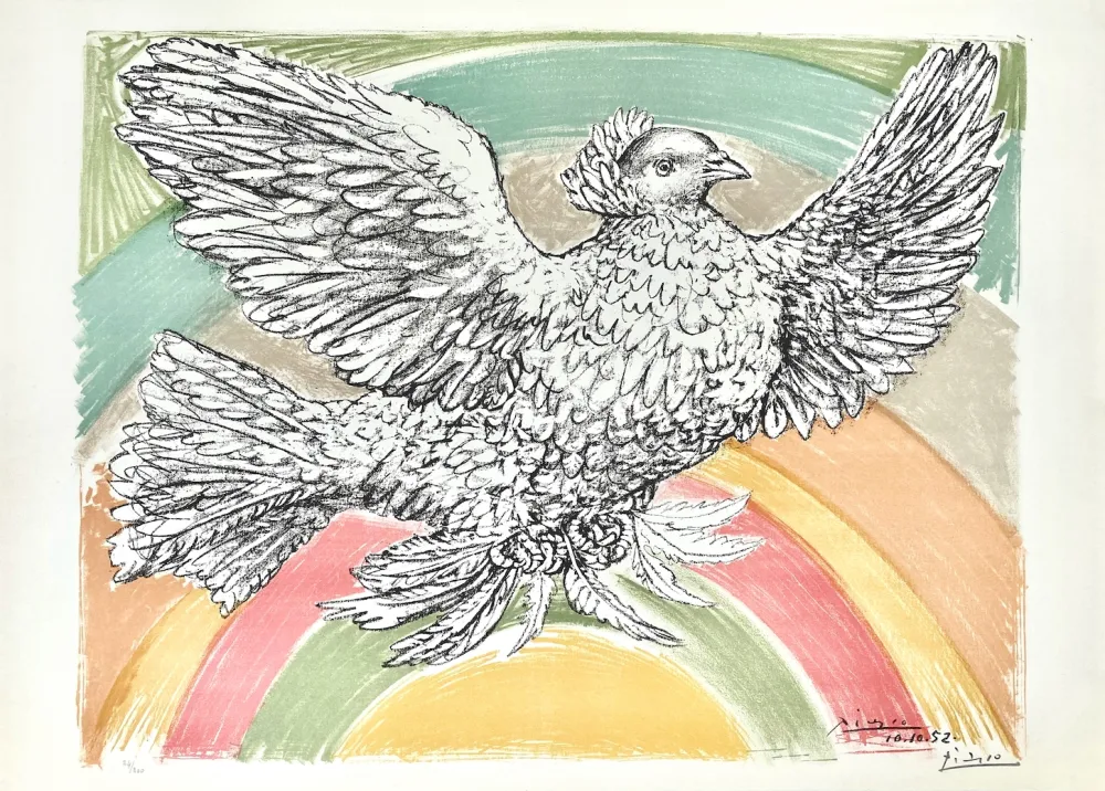 Литография Picasso - Le Colombe Volant 