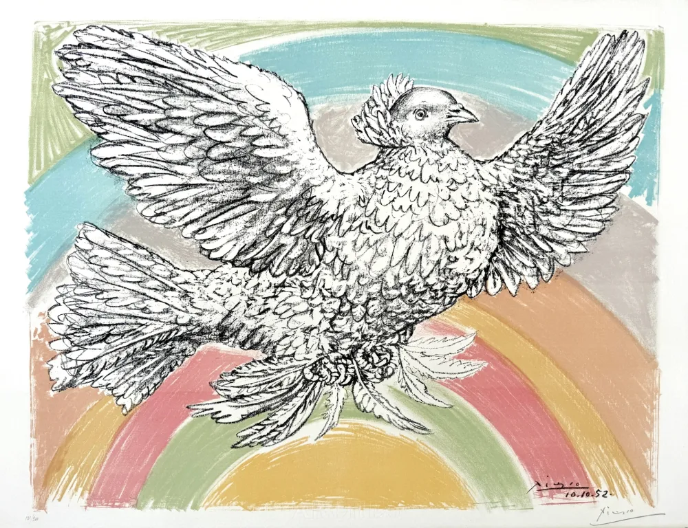 Литография Picasso - Le Colombe Volant 