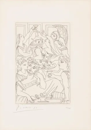 Гравюра Picasso - Le festin, pl. 6