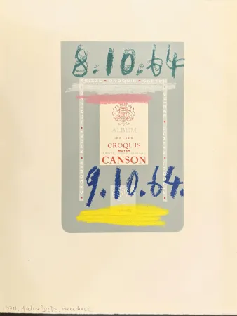 Литография Picasso - Le goût du bonheur. Trois carnets d`atelier. 1970.