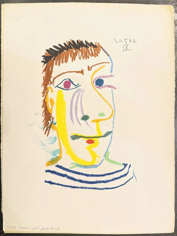 Литография Picasso - Le goût du bonheur. Trois carnets d`atelier. 1970.