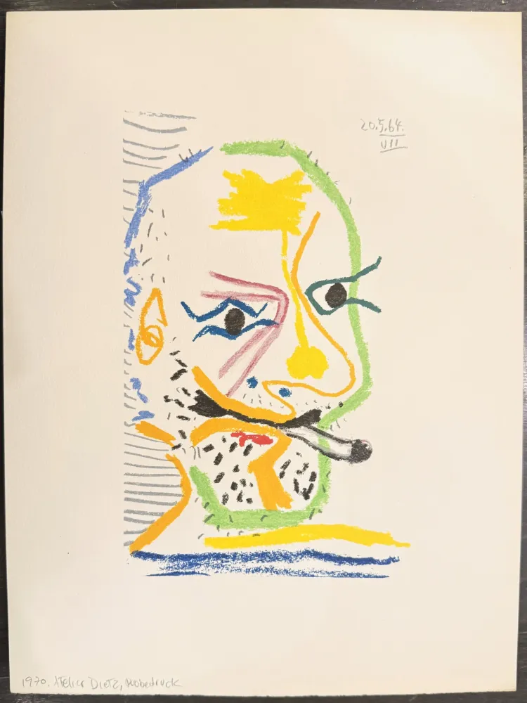 Литография Picasso - Le goût du bonheur. Trois carnets d`atelier. 1970.