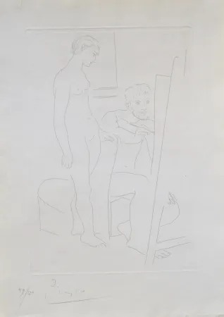 Гравюра Picasso - Le Modele Nu (B78)