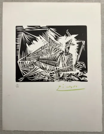 Иллюстрированная Книга Picasso - LE PIGEONNEAU. Linogravure pour 